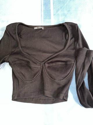 Top negro Zara talla S