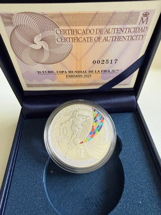 Moneda 10 Euros Plata Mundial FIFA 2026