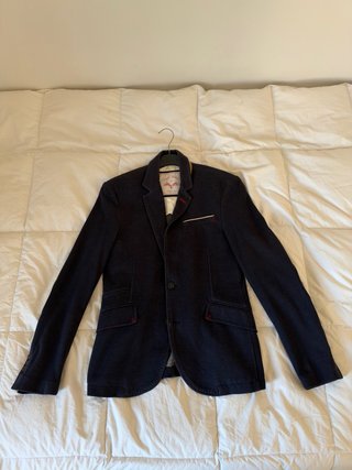Chaqueta Zara Man con Coderas. Azul Marino