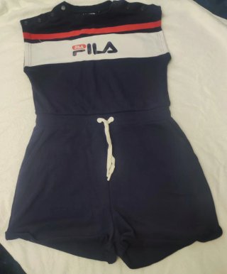 Mono corto Fila azul y blanco