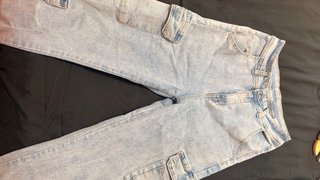 Pantalones Cargo Azul Claro