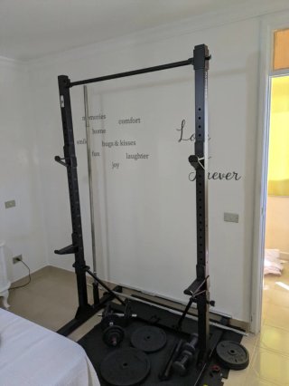 Rack de Musculación Plegable con Barra
