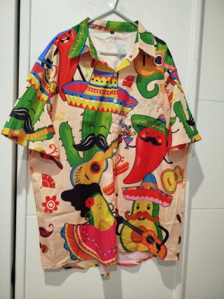 Camisa Estampada Temática Mejicana