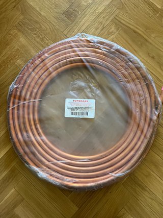 Rollo de Tubería de Cobre 5/8 x 1mm, 15m