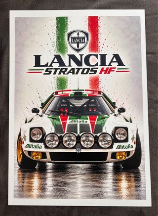 Póster Lancia Stratos HF Rally – A3