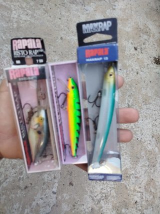 Lote de 3 señuelos Rapala