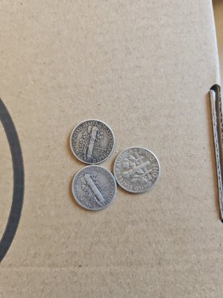 3 Monedas Americanas de Plata