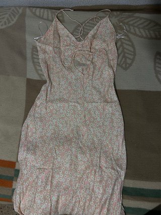 Vestido largo floral Zara