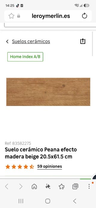Suelo Porcelánico Peana Efecto Madera 3.5m2