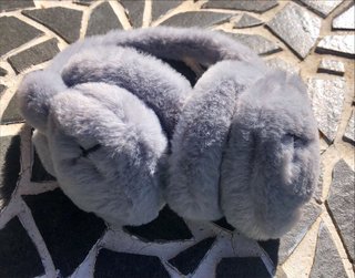 Orejeras de Pelo Sintético Gris