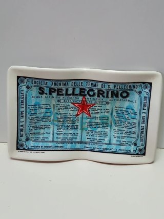 S.Pellegrino 1964 bandeja antigua baquelita Milano