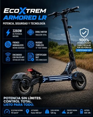 Patinete Eléctrico Ecoxtrem Armored LR