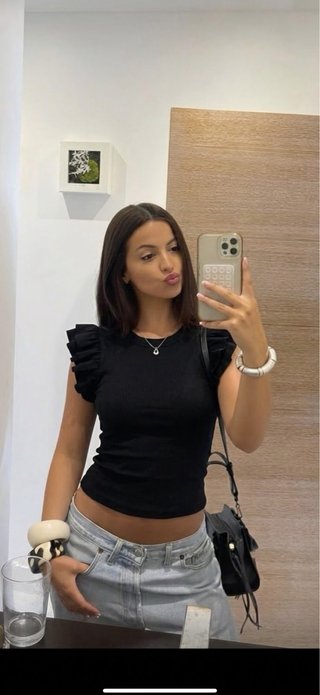 Top Negro Zara Talla S SOLO ENVÍO