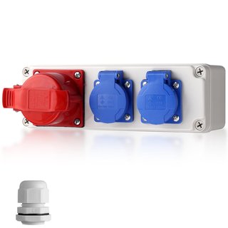 Distribuidor Corriente 2 Schuko y 1 CEE IP66 NUEVO