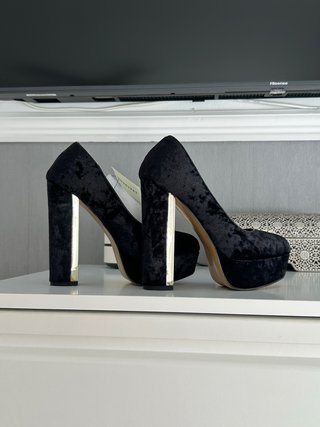 Zapatos de tacón negros plataforma