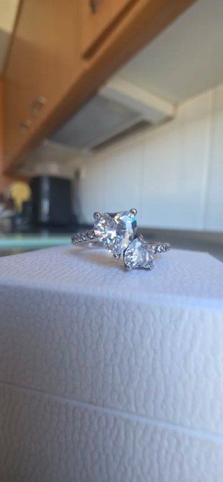 Anillo Pandora dos Corazones