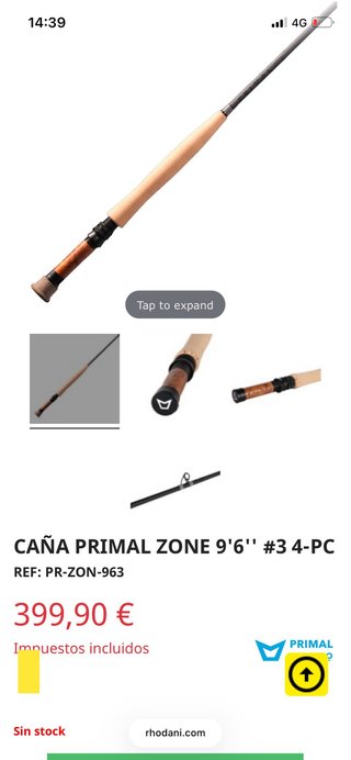 Caña de Pesca a Mosca Primal Zone 9'6 #3