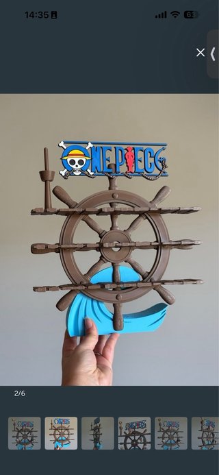 Pack Expositor One Piece + Figura Luffy Wanted 3D