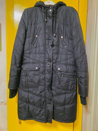Abrigo Acolchado Negro Ada Gatti Talla S