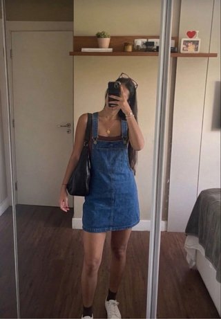 Peto vaquero Mango azul talla M SOLO ENVÍO