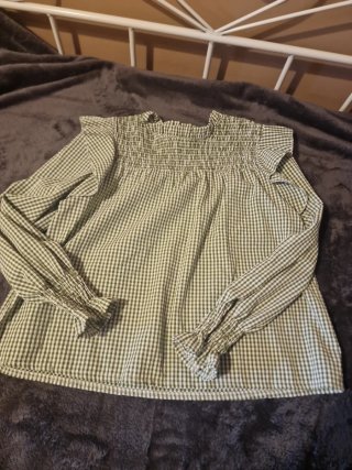 Blusa cuadros vichy verde