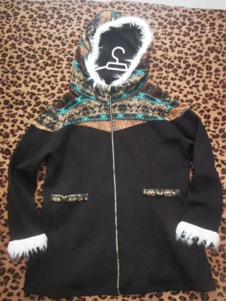 Chaqueta polar étnica vintage