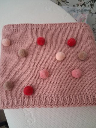 Cuello de punto rosa Sfera para niña. Talla única