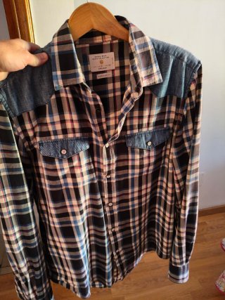 Camisa de cuadros Zara Talla M
