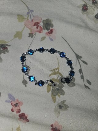 Pulsera de Flores Azul Brillante