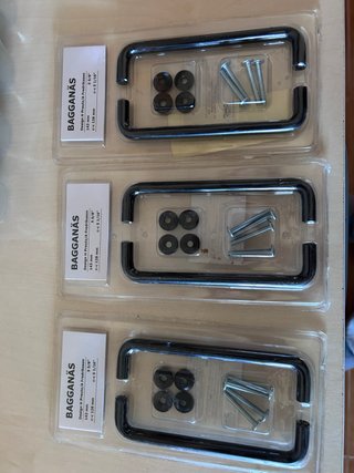 3 Sets de Pomos IKEA BAGGANÄS Negros