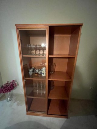 Vitrina Auxiliar de Madera Cerezo