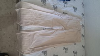 Pantalones Mango Pata de Elefante Beige