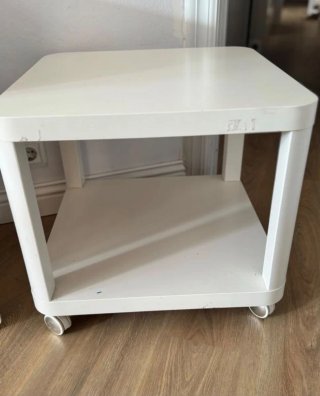 Mesa Auxiliar Blanca con Ruedas