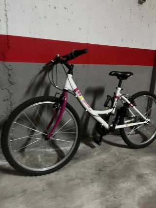 Bicicleta de Montaña Blanca y Rosa