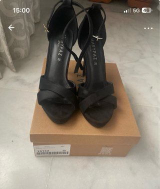 Sandalias de tacón negras Marypaz Talla 38