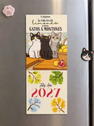 Calendario de Frigorífico 2027 Gatos