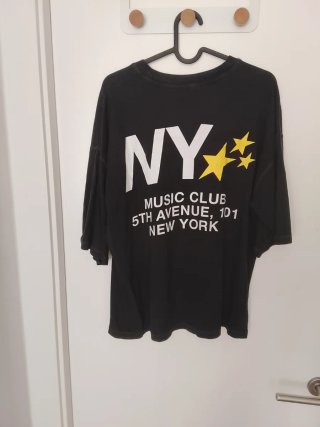 Camiseta Zara New York Negra Talla M