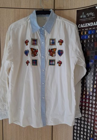Camisa Manga Larga Blanca. Talla L