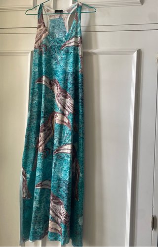 Vestido de playa largo estampado