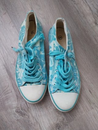 Zapatillas Estampado Flores Azul Talla 40