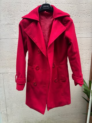 Trench Vintage in Lana Rosso