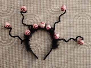 Diadema Halloween con ojos ensangrentados