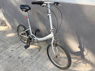 Bicicleta Plegable Urbana Plateada