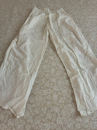 Pantalón vaquero elástico blanco