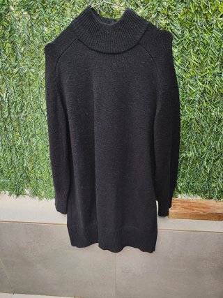 Vestido de punto grueso negro