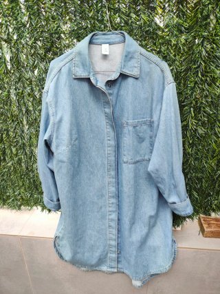 Vestido vaquero manga larga,tipo oversize