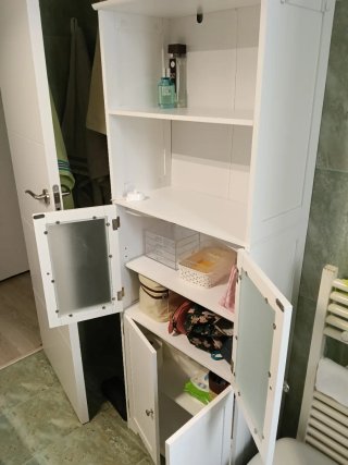 Mueble de Baño Blanco con Estantes