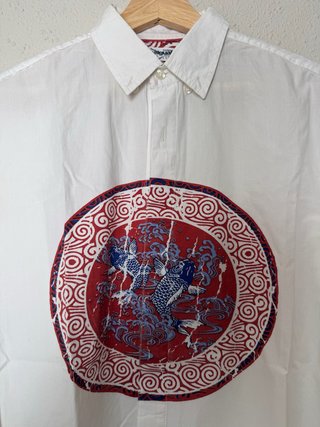 Camisa Desigual Blanca con Estampado pez Koi