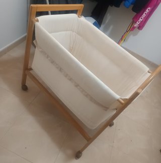 Minicuna de Madera con Ruedas