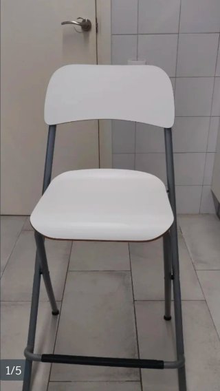 2 Sillas Altas Plegables Ikea Blancas